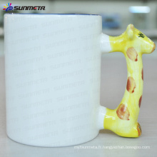 Sublimation tasse blanche animée cerf